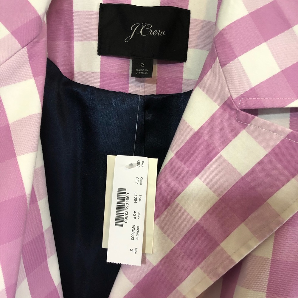 J Crew icon trench coat oversized gingham SPR 2019 - Picture 6 of 8